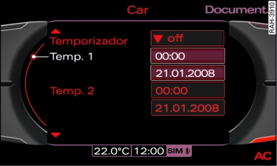 Pantalla: Temporizador